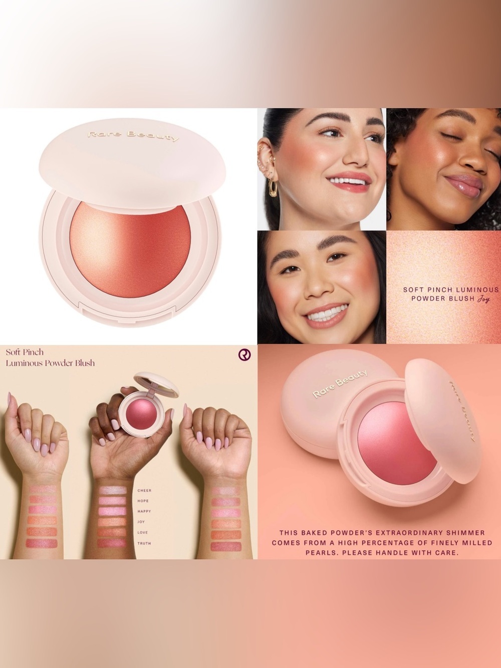 Rare Beauty by Selena Gomez Soft Pinch Luminous Powder Blush (Joy-Muted Peach) - Picture 4 of 4